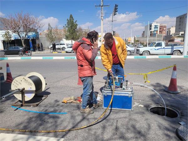 آغاز مرحله شوتینگ فیبرنوری پروژه ftth درشهرکرمان