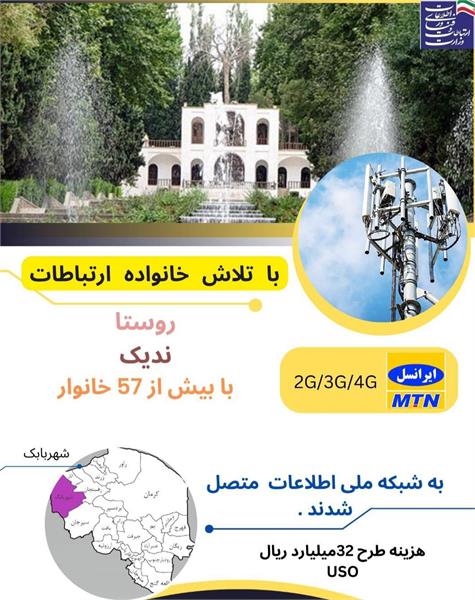 راه اندازی سایت تمام تکنولوژی اپراتورایرانسل در روستای ندیک